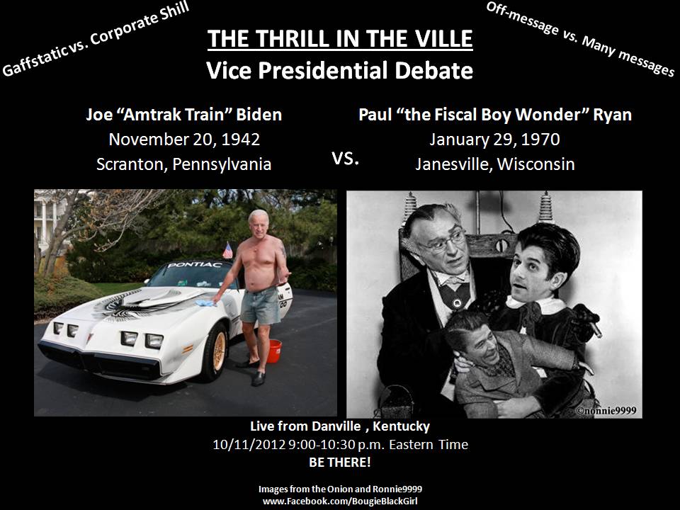 ARE YOU READY? Ready for the TTHRRIIILL in the VVIILLEE!!! Tonight will be the one and only Vice Presidential Debate between Joe “Amtrak</p>
					<div class=